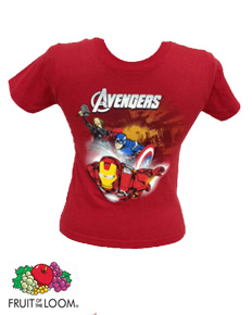 חולצת טי שירט אדום הדפס Avengers
