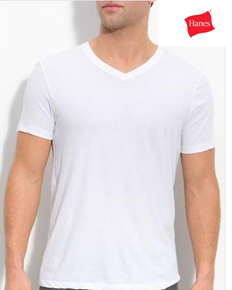 שלישית חולצות V NECK X-TEMP לבן